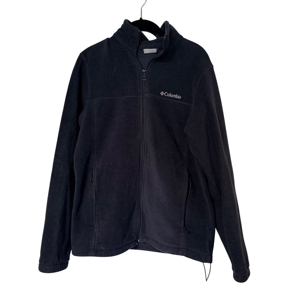 Columbia Steens Mountain Full Zip Fleece Jacket Mens Medium Black 1476671